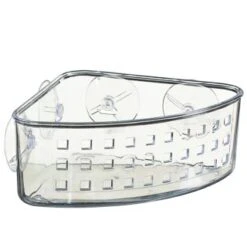 Suction Plastic Corner Caddy - Clear