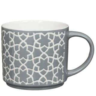 B&M Jumbo Embossed Stacking Mugs 4pk - Image 2