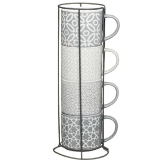 B&M Jumbo Embossed Stacking Mugs 4pk
