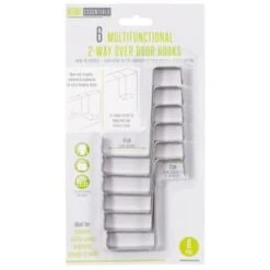 B&M Multifunctional 2-Way Overdoor Hooks 6pk