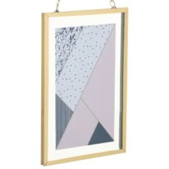 B&M Gold Hanging Picture Frame 4 X 6"