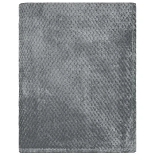 Waffle Faux Fur Throw - Grey - Image 2