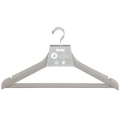 B&M Matte Grey Wooden Hangers 4pk