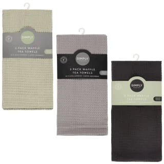 Simply Everyday Waffle Tea Towels 3pk - Grey - Image 4