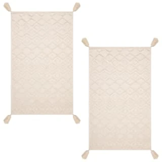 B&M Homestead Embossed Tea Towels With Tassels 2pk - Natural - Image 3