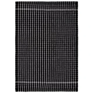 B&M Check Tea Towels - Black 3pk - Image 4