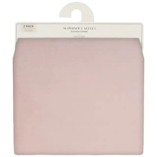 Supersoft Velvet Cushion Covers 2pk - Blush