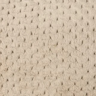 B&M Waffle Faux Fur Cushion - Natural - Image 2