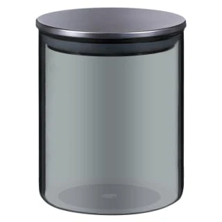 B&M Urban Paradise Small Smokey Glass Jar With Stainless Steel Lid