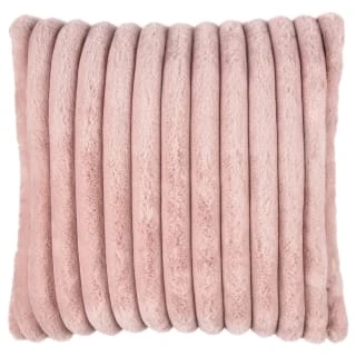 B&M Alaska Faux Fur Cushion - Blush