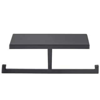 B&M Double Toilet Roll Holder & Shelf - Black - Image 2