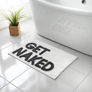 Get Naked Tufted Bath Mat - White