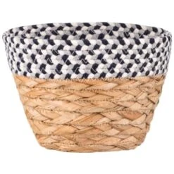 B&M Oia Small Two Tone Basket - Blue & White