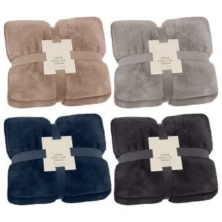 Heritage Collection Aspen Faux Fur Throw - Charcoal - Image 5