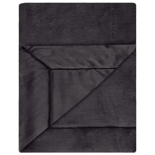 Heritage Collection Aspen Faux Fur Throw - Charcoal - Image 4