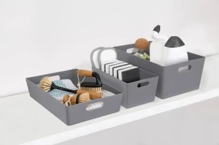 Soho Storage Tray 15 X 35 X 26cm - Grey - Image 2