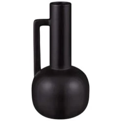B&M Black Ceramic Vase
