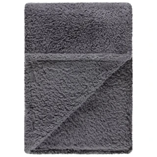 Simply Everyday Teddy Rolled Throw - Grey - Image 4