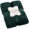 B&M Waffle Throw - Dark Green