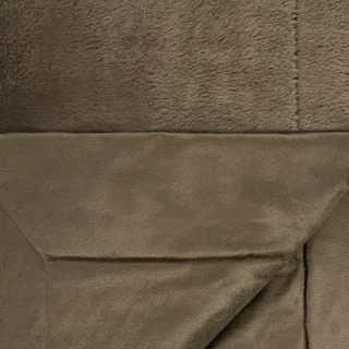 B&M Aspen Faux Fur Throw - Sage - Image 3