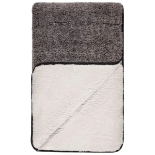 B&M Montana Two Tone Sherpa Throw - Charcoal - Image 3