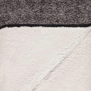B&M Montana Two Tone Sherpa Throw - Charcoal - Image 4
