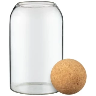 B&M Glass Jar With Cork Lid - Image 2