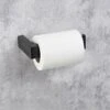 B&M Black Fitted Toilet Roll Holder