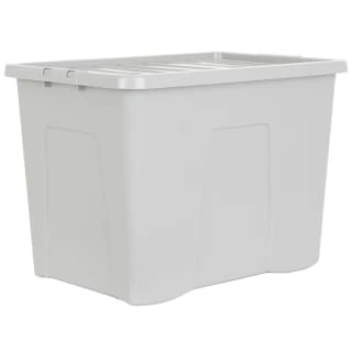 B&M Storage Box With Lid 80L - Grey