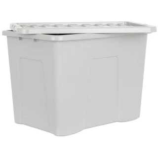 B&M Storage Box With Lid 80L - Grey - Image 2