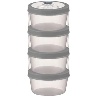 Simply Everyday Stackable Storage Pots 4pk - Grey