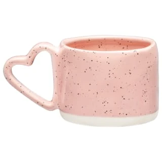 B&M Heart Handle Speckled Mug