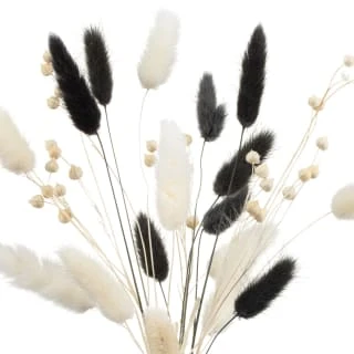 B&M Black Bottle With Dried Glass - Image 2