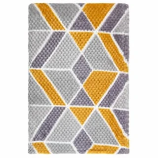 B&M Simply Geo Waffle Throw - Ochre - Image 2