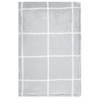 Winston Grey Check Sherpa Throw - Image 3