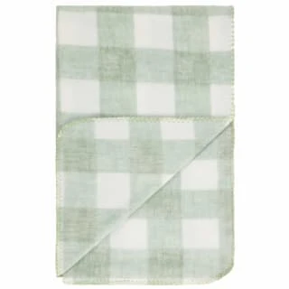 Simply Sage & Gingham Polar Fleece Throw 2pk - Image 2
