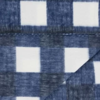 Simply Navy & Gingham Polar Fleece Throw 2pk - Image 4