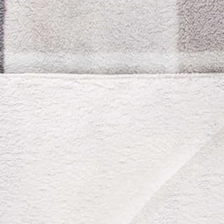 Grey Check Sherpa Throw - Image 4