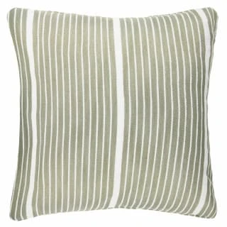 Green Stripe Double Sided Woven Cushion With Pipe