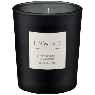 B&M Unwind Scented Candle - Ylang Ylang & Rose & Patchouli