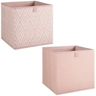 Lokken Printed Storage Cubes 2pk - Pink Diamond - Image 4