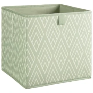 Lokken Printed Storage Cubes 2pk - Sage Diamond