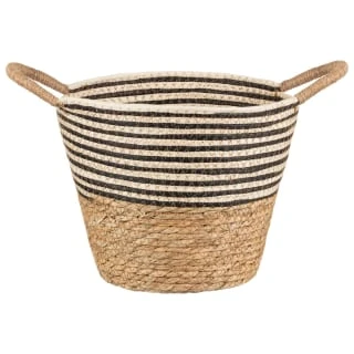 B&M Stripe Top Basket With Handle - Mono