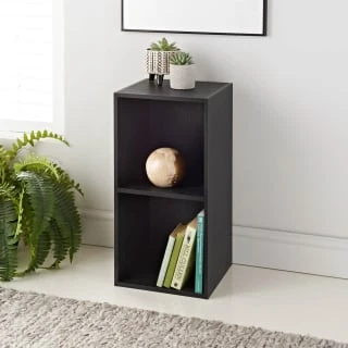 Lokken 2 Cube Shelving Unit - Black