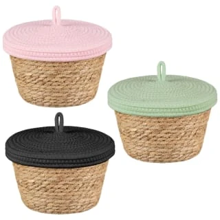 B&M Kendall Basket With Lid - Black - Image 3