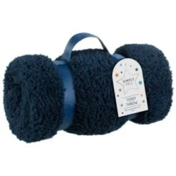 Simply Kids Teddy Throw - Navy